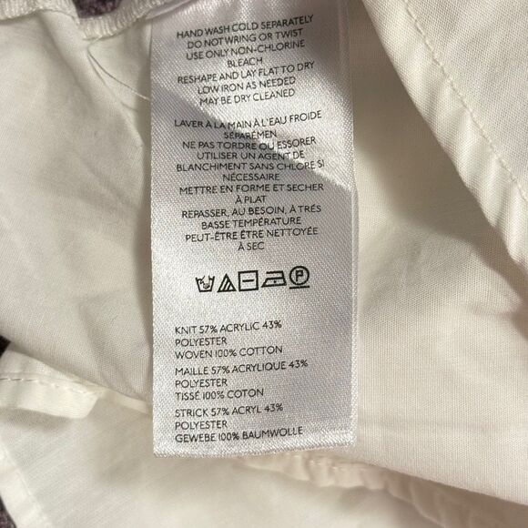 By Anthropologie Mixed Media Turtleneck Cable Sweater Size Medium Ret $118 - Picture 10 of 14